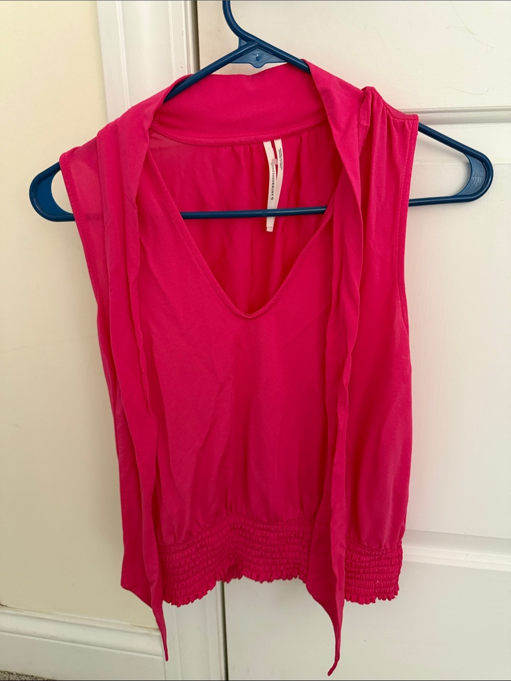 Anthropologie Bright Pink Sleeveless Top